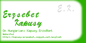 erzsebet kapusy business card